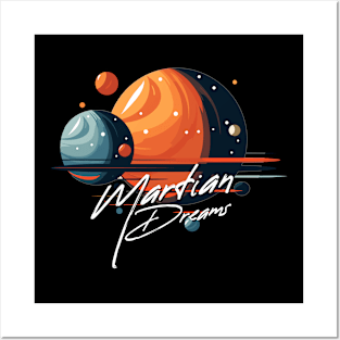 Martian Dreams, Celestial Astronomy Space Exploration Art Posters and Art